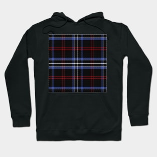 Blue and black pattern Scottish tartan Hoodie